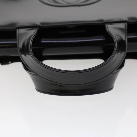 GUCCI Interlocking Hand Bag Patent leather Black 000.1013.0504 Auth fm2490 - Picture 7 of 16